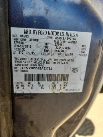 Aukcja sprzedaży 2004 Ford F250, vin: 1FTNX20S04EA33782, numer aukcji: 70488166