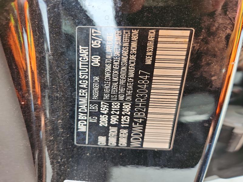 Aukcja sprzedaży 2017 Mercedes-benz C, vin: WDDWF4JB2HR304847, numer aukcji: 71135276