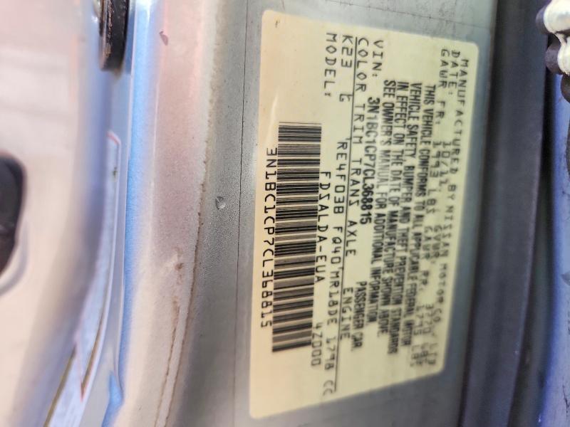 71831426 :رقم المزاد ، 3N1BC1CP7CL368815 vin ، 2012 Nissan Versa مزاد بيع