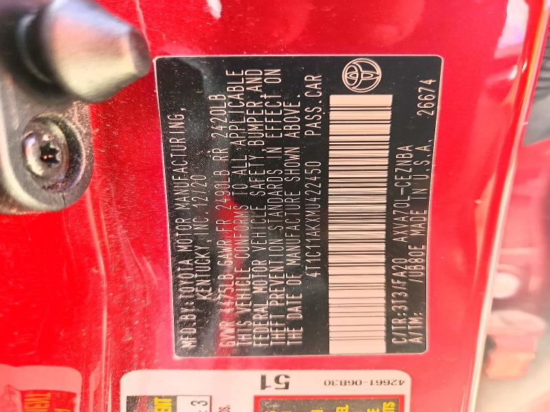 Aukcja sprzedaży 2021 Toyota Camry, vin: 4T1C11AKXMU422450, numer aukcji: 71411516