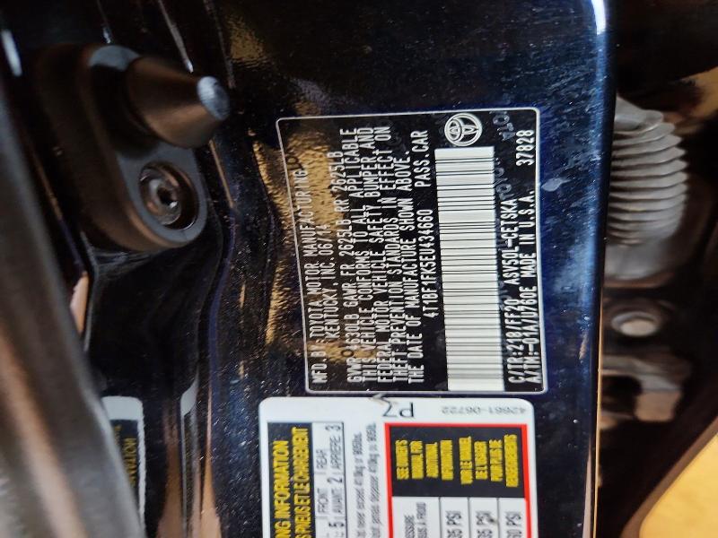 Aukcja sprzedaży 2014 Toyota Camry, vin: 4T1BF1FK5EU434660, numer aukcji: 71646056
