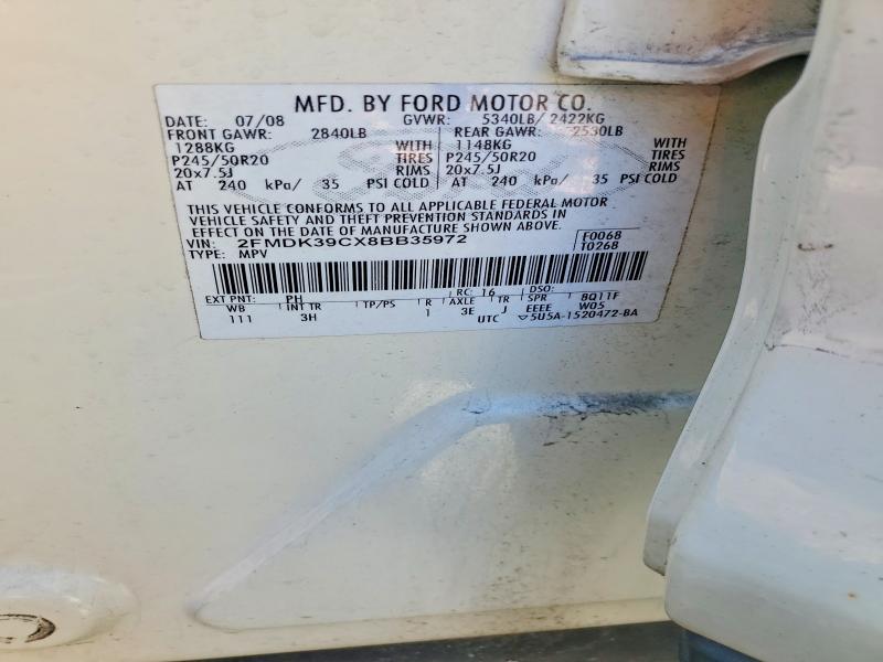 71723576 :رقم المزاد ، 2FMDK39CX8BB35972 vin ، 2008 Ford Edge مزاد بيع