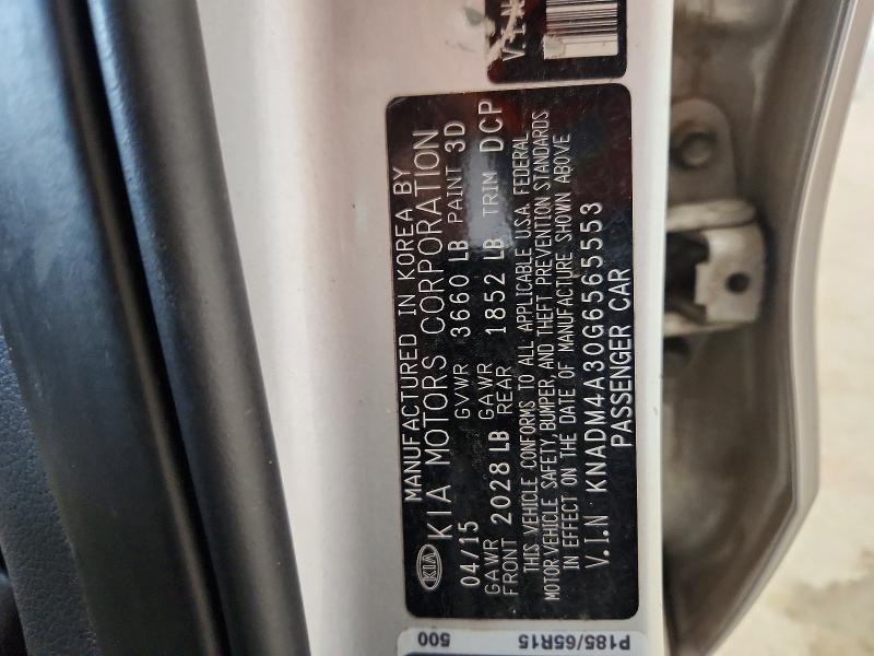 Продаж на аукціоні авто 2016 Kia Rio, vin: KNADM4A30G6565553, номер лоту: 70766436