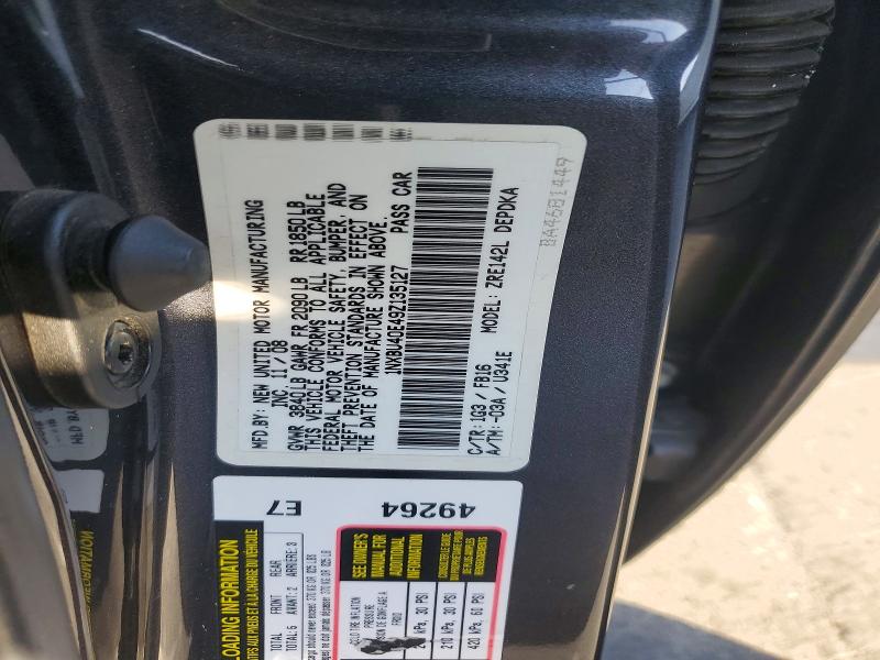 71996056 :رقم المزاد ، 1NXBU40E49Z135127 vin ، 2009 Toyota Corolla مزاد بيع