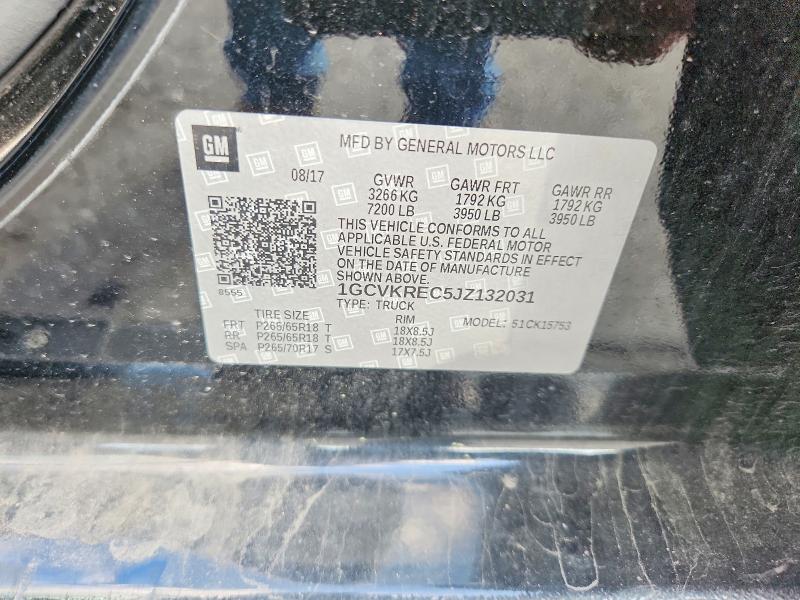71423916 :رقم المزاد ، 1GCVKREC5JZ132031 vin ، 2018 Chevrolet Silverado مزاد بيع