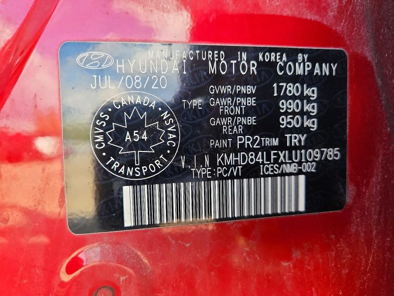 Продажа на аукционе авто 2020 Hyundai Elantra, vin: KMHD84LFXLU109785, номер лота: 71943716