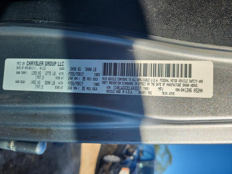 Продаж на аукціоні авто 2013 Jeep Wrangler Unlimited, vin: 1C4BJWDG3DL643317, номер лоту: 71007896