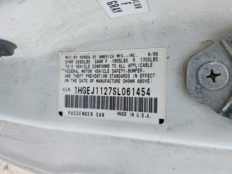 Aukcja sprzedaży 1995 Honda Civic, vin: 1HGEJ1127SL061454, numer aukcji: 70810096