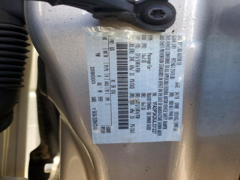 Продаж на аукціоні авто 2018 Ford Focus, vin: 1FADP3K20JL331227, номер лоту: 71301186