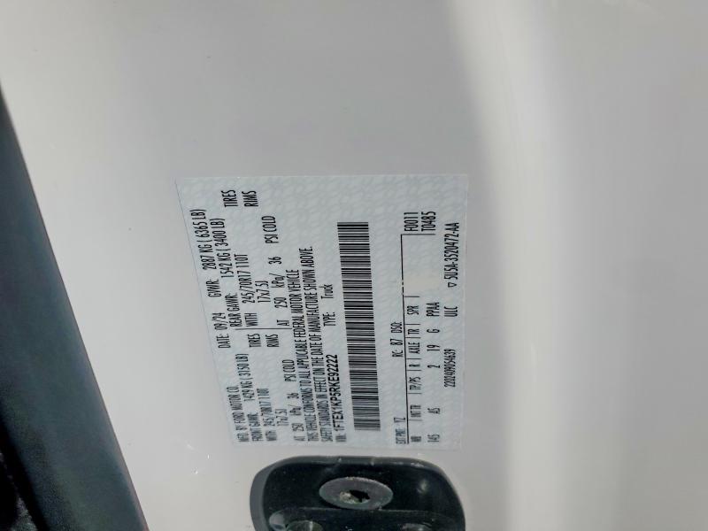 2024 Ford F150 მანქანა იყიდება აუქციონზე, vin: 1FTEX1KP5RKE92222, აუქციონის ნომერი: 72060476