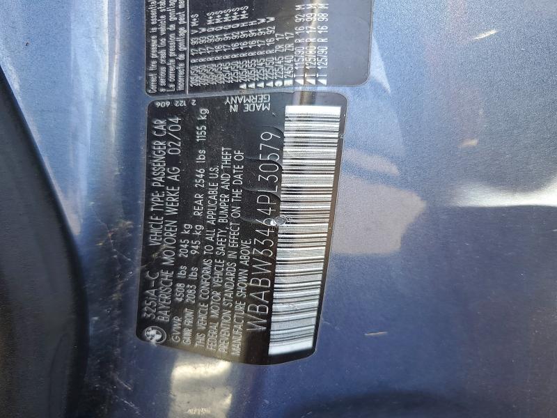 Продажа на аукционе авто 2004 Bmw 325, vin: WBABW33464PL30579, номер лота: 70554176