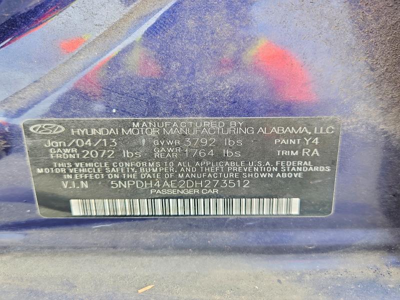 Продажа на аукционе авто 2013 Hyundai Elantra, vin: 5NPDH4AE2DH273512, номер лота: 71254076