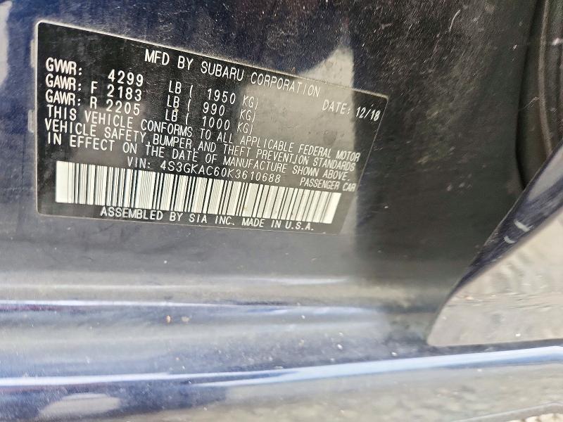 Aukcja sprzedaży 2019 Subaru Impreza, vin: 4S3GKAC60K3610688, numer aukcji: 72185066