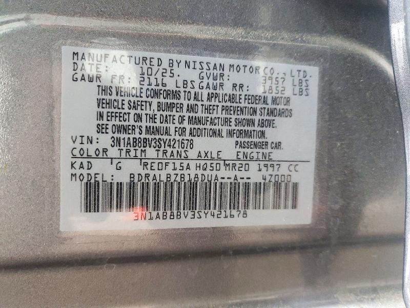 72392656 :رقم المزاد ، 3N1AB8BV3SY421678 vin ، 2025 Nissan Sentra مزاد بيع