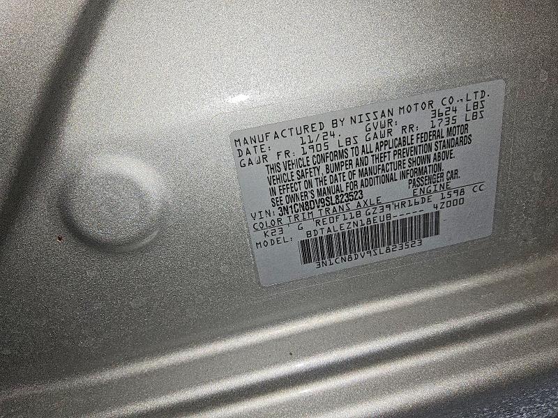71999906 :رقم المزاد ، 3N1CN8DV9SL823523 vin ، 2025 Nissan Versa مزاد بيع