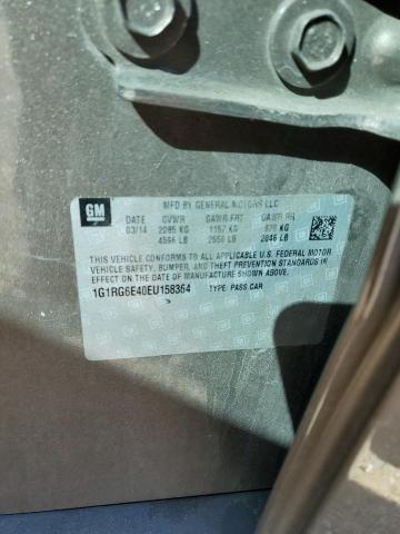 2014 Chevrolet Volt მანქანა იყიდება აუქციონზე, vin: 1G1RG6E40EU158364, აუქციონის ნომერი: 72811406