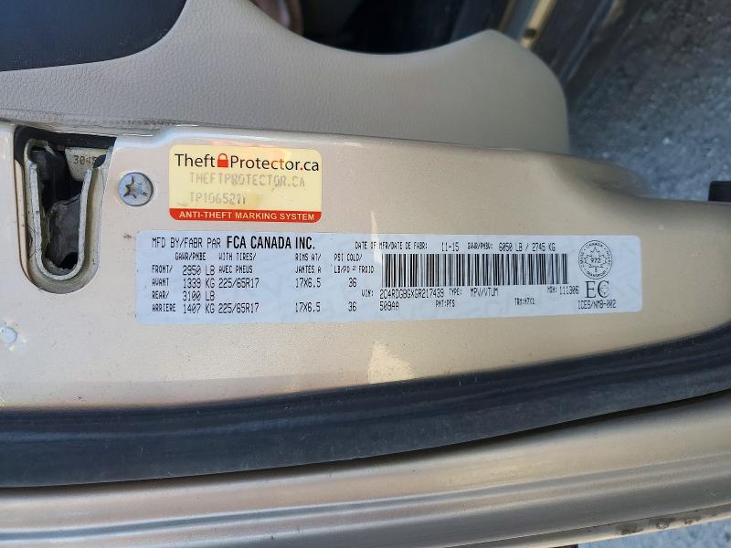 Продажа на аукционе авто 2016 Dodge Grand Caravan, vin: 2C4RDGBGXGR217439, номер лота: 71731606