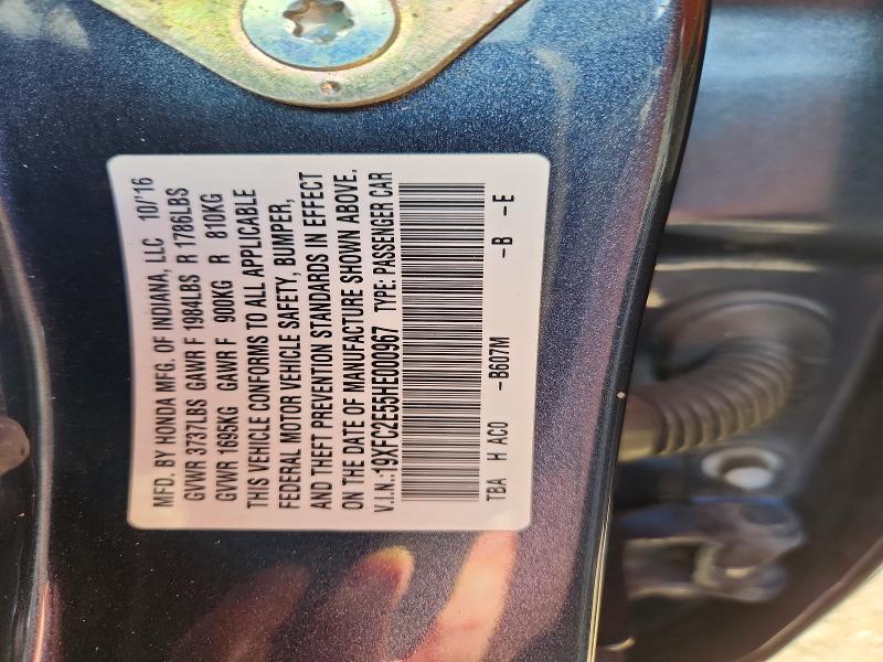 Aukcja sprzedaży 2017 Honda Civic, vin: 19XFC2E55HE000967, numer aukcji: 71348846