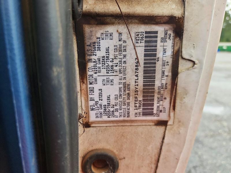 70946046 :رقم المزاد ، 1FTEF15Y1TLA78847 vin ، 1996 Ford F150 مزاد بيع
