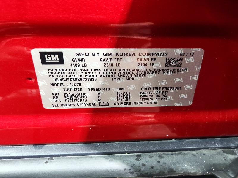 Продажа на аукционе авто 2019 Buick Encore, vin: KL4CJESB8KB737826, номер лота: 73129196
