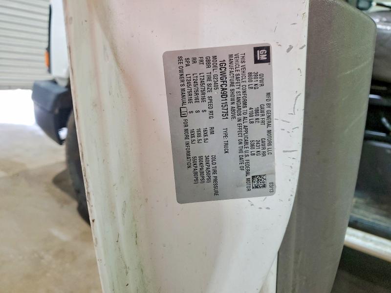 70726376 :رقم المزاد ، 1GCWGFCA9D1157751 vin ، 2013 Chevrolet Express G2500 مزاد بيع