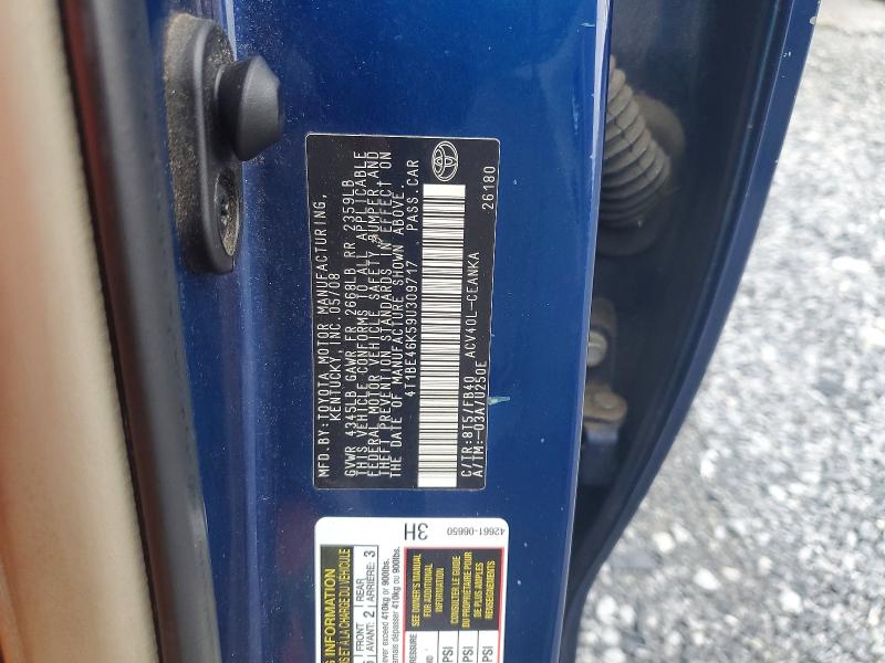 Продажа на аукционе авто 2009 Toyota Camry, vin: 4T1BE46K59U309717, номер лота: 71224746