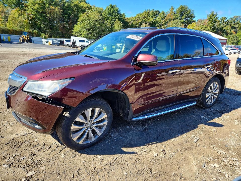 72483286 :رقم المزاد ، 5FRYD4H45EB025683 vin ، 2014 Acura Mdx مزاد بيع