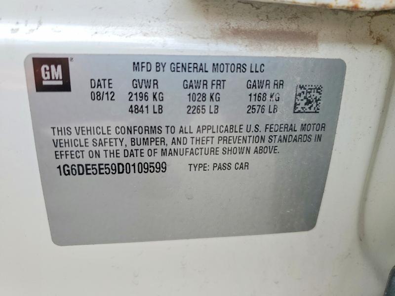 Aukcja sprzedaży 2013 Cadillac Cts, vin: 1G6DE5E59D0109599, numer aukcji: 71586876