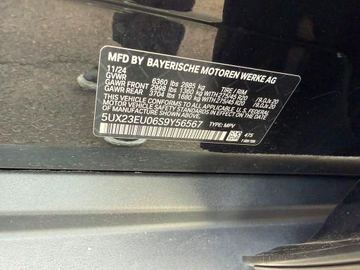 2025 Bmw X5 მანქანა იყიდება აუქციონზე, vin: 5UX23EU06S9Y56567, აუქციონის ნომერი: 71530836
