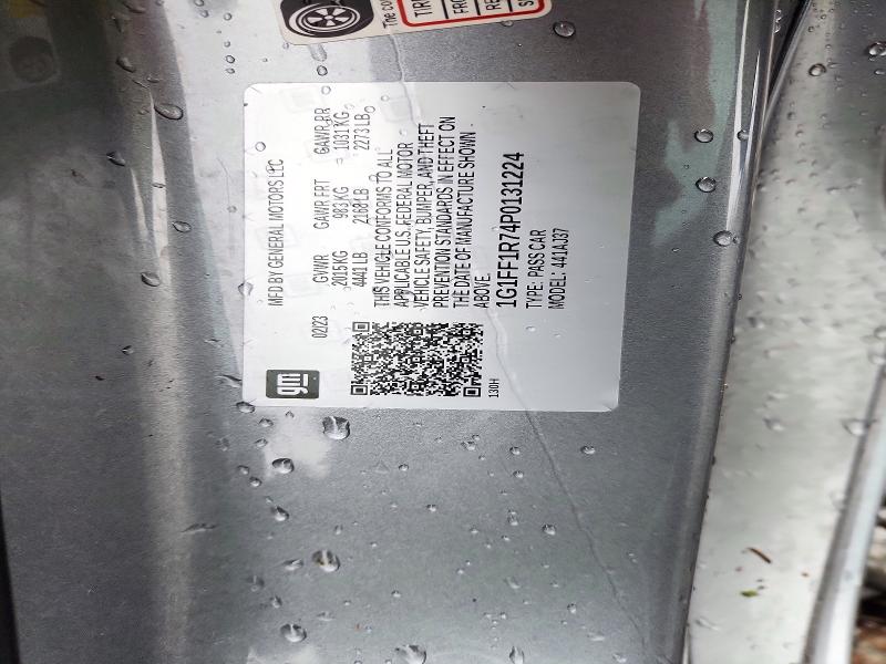 72385706 :رقم المزاد ، 1G1FF1R74P0131224 vin ، 2023 Chevrolet Camaro مزاد بيع