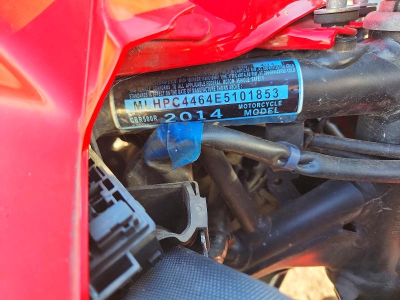 2014 Honda Cbr500 მანქანა იყიდება აუქციონზე, vin: MLHPC4464E5101853, აუქციონის ნომერი: 71260646