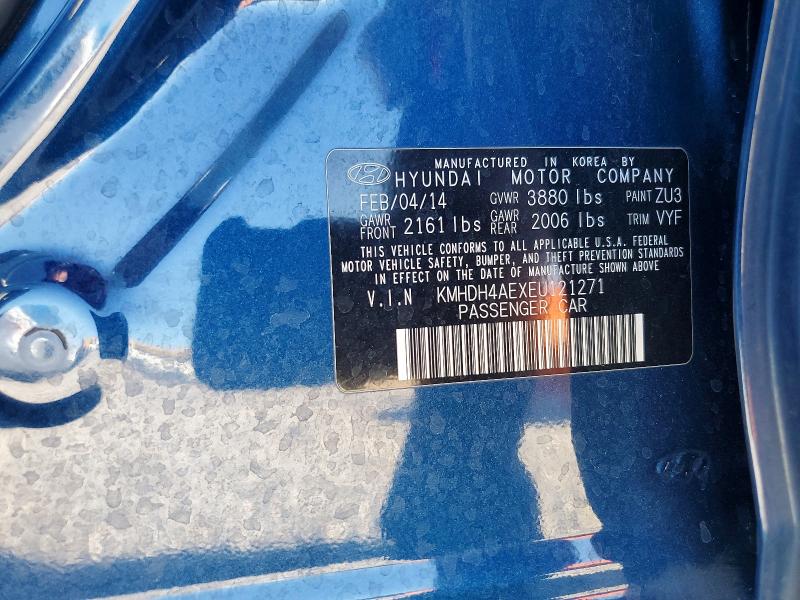 Продажа на аукционе авто 2014 Hyundai Elantra, vin: KMHDH4AEXEU121271, номер лота: 71265966