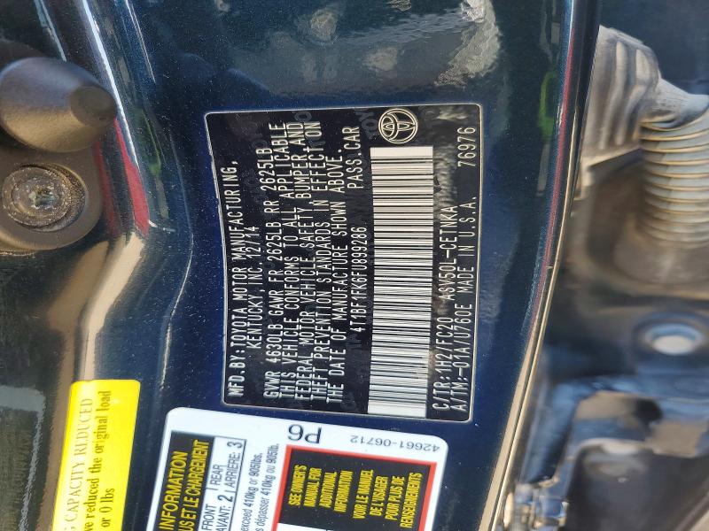 71235836 :رقم المزاد ، 4T1BF1FK6FU899286 vin ، 2015 Toyota Camry مزاد بيع