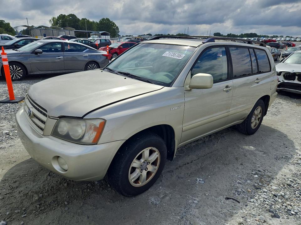2002 Toyota Highlander მანქანა იყიდება აუქციონზე, vin: JTEGF21A420039303, აუქციონის ნომერი: 71735706
