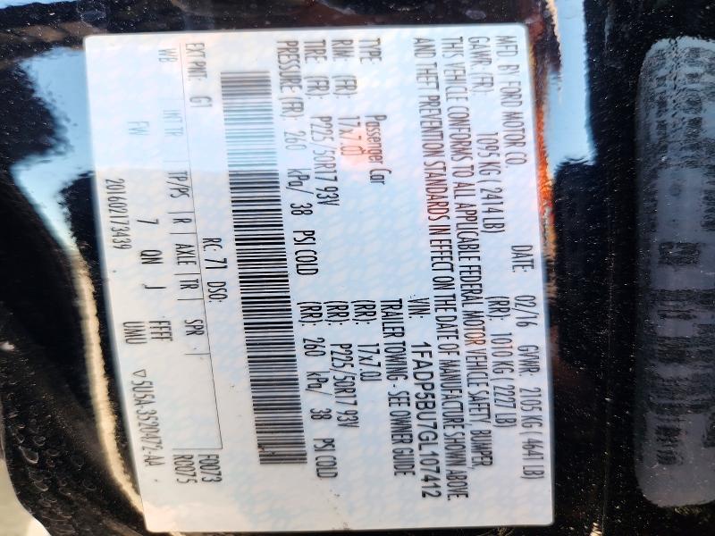 2016 Ford C-max მანქანა იყიდება აუქციონზე, vin: 1FADP5BU7GL107412, აუქციონის ნომერი: 72024216