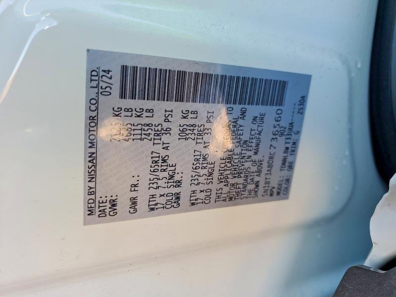 Продаж на аукціоні авто 2024 Nissan Rogue, vin: 5N1BT3AB0RC736560, номер лоту: 71727606