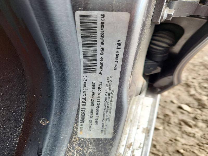 Продажа на аукционе авто 2017 Maserati Quattroporte, vin: ZAM56RPL6H1194298, номер лота: 73157886