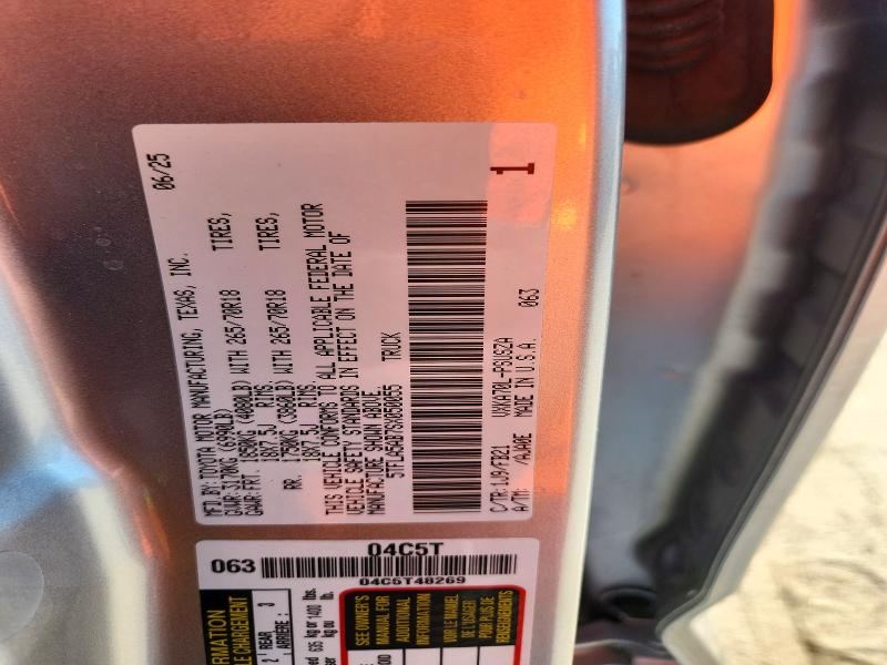 2025 Toyota Tundra მანქანა იყიდება აუქციონზე, vin: 5TFLA5AB7SX050055, აუქციონის ნომერი: 72132566