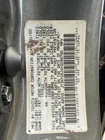 Продажа на аукционе авто 2000 Toyota Land Cruiser, vin: JT3HT05J4Y0099790, номер лота: 71975336