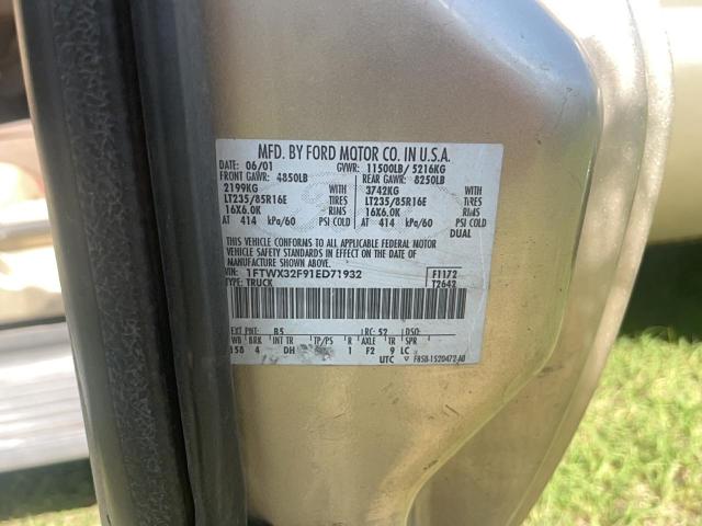 72215826 :رقم المزاد ، 1FTWX32F91ED71932 vin ، 2001 Ford F350 مزاد بيع