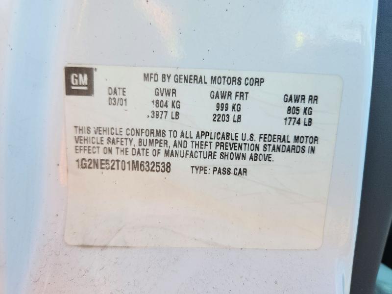 Продаж на аукціоні авто 2001 Pontiac Grand Am, vin: 1G2NE52T01M632538, номер лоту: 74671776