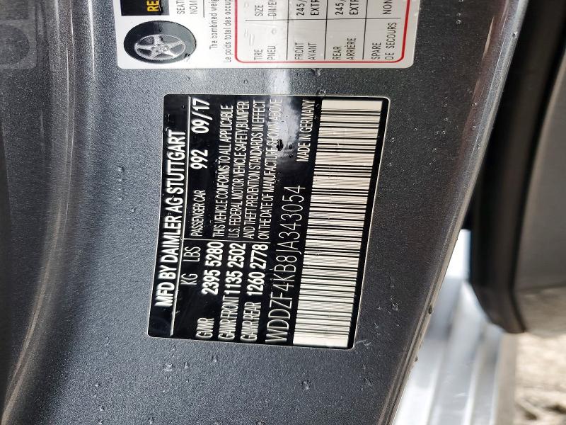 Продажа на аукционе авто 2018 Mercedes-benz E, vin: WDDZF4KB8JA343054, номер лота: 70769236