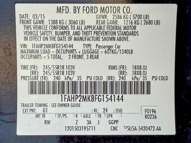 Продаж на аукціоні авто 2015 Ford Taurus, vin: 1FAHP2MK8FG154144, номер лоту: 72179886