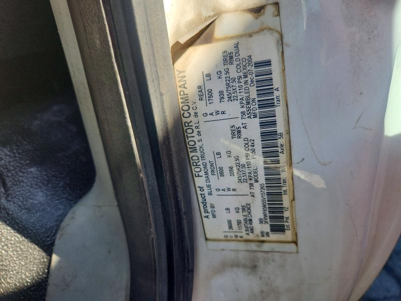 72356886 :رقم المزاد ، 3FRWF65N55V157265 vin ، 2005 Ford F650 مزاد بيع