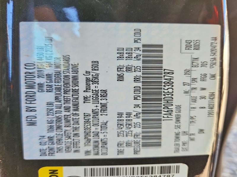 2014 Ford Fusion მანქანა იყიდება აუქციონზე, vin: 1FA6P0HD3E5384787, აუქციონის ნომერი: 72004946
