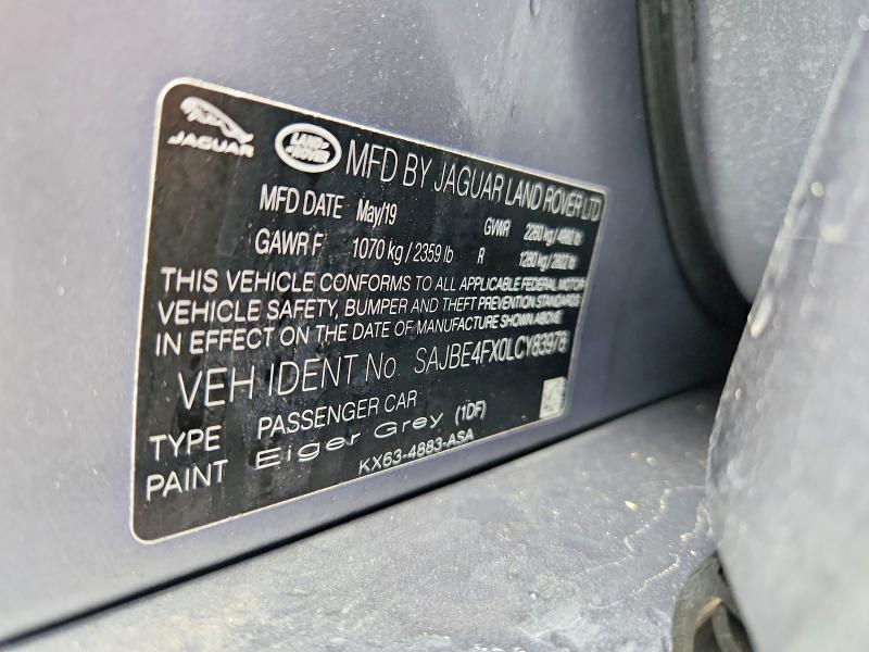 Продажа на аукционе авто 2020 Jaguar Xf, vin: SAJBE4FX0LCY83978, номер лота: 71063006