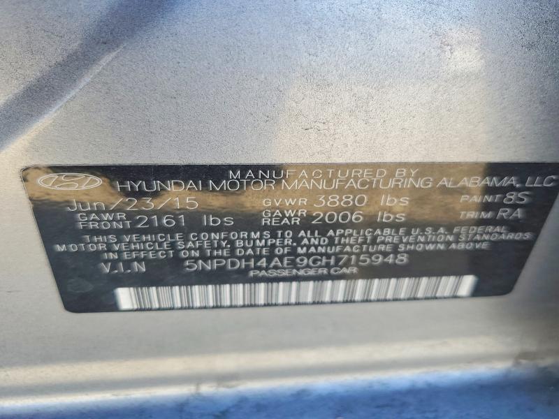 Продажа на аукционе авто 2016 Hyundai Elantra, vin: 5NPDH4AE9GH715948, номер лота: 71445386