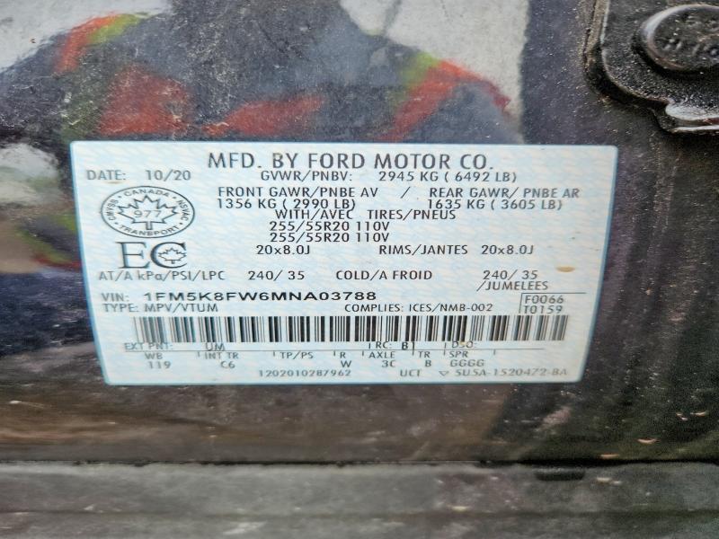 Продаж на аукціоні авто 2021 Ford Explorer, vin: 1FM5K8FW6MNA03788, номер лоту: 68234826