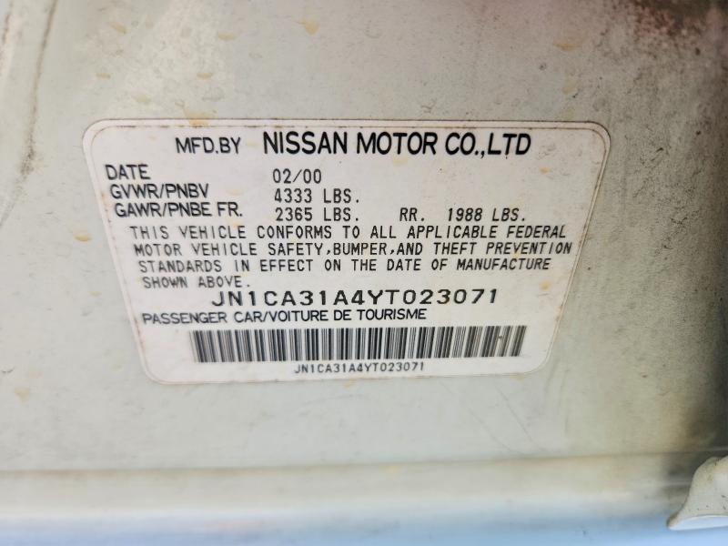 Продажа на аукционе авто 2000 Nissan Maxima, vin: JN1CA31A4YT023071, номер лота: 71659826