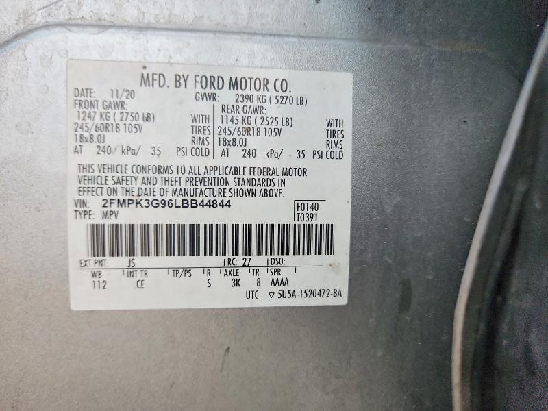 Продажа на аукционе авто 2020 Ford Edge, vin: 2FMPK3G96LBB44844, номер лота: 71550186